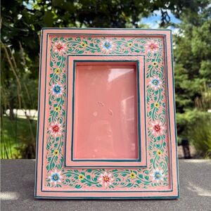 Floral Pink and Green Picture Frame